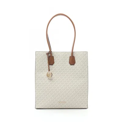 Pre-owned Michael Kors Ivory Pvc Leather Tote Bag () In Multi