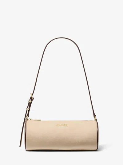 Michael Kors Izzy Small Nubuck Barrel Pochette In Brown
