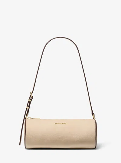 Michael Kors Izzy Small Nubuck Barrel Pochette In Nude