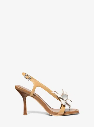 Michael Kors Jacie Leather Sandal In Multi