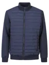 Michael Kors Quilted-panel Bomber Jacket In Blue