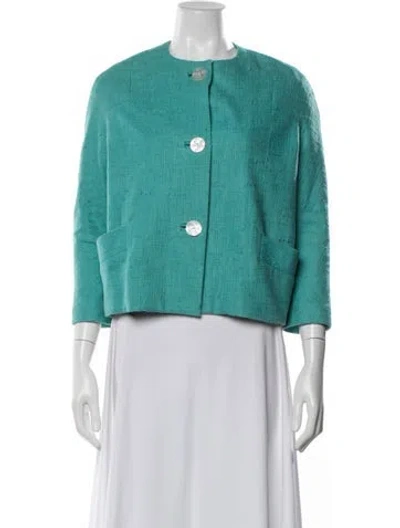 Pre-owned Michael Kors Jacket In Green