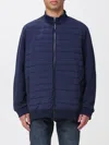 Michael Kors Quilted-panel Bomber Jacket In Blue