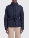 Michael Kors Navy Blue Polyester Padded Jacket In Blue