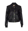 Michael Kors Leather Blouson In Black