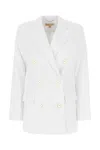 Michael Kors White Triacetate Blend Blazer In 100