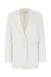 Michael Kors White Triacetate Blend Blazer In 100