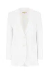 Michael Kors White Triacetate Blend Blazer In 100