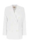 Michael Kors White Triacetate Blend Blazer