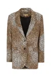 Michael Kors Single-breasted Two-button Blazer In Beige
