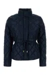 Michael Kors Navy Blue Polyester Padded Jacket In Blue