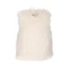 Michael Kors Faux Fur Vest In White
