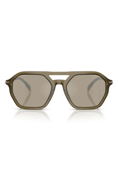 Michael Kors Jackson Hole 57mm Pilot Sunglasses In Green