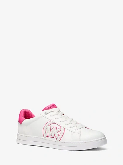 Michael Kors Jacob Logo Embellished Lace-up Sneaker In Pink