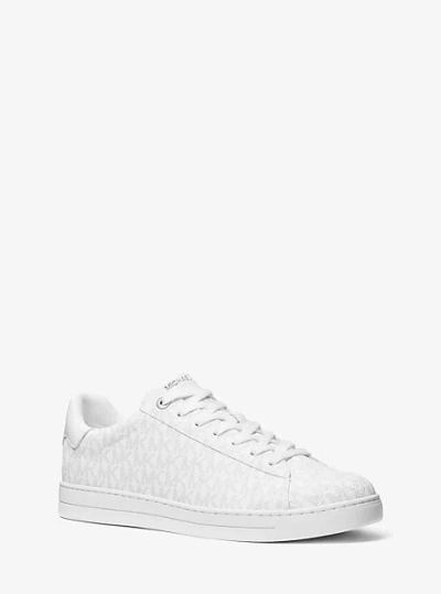Michael Kors Jacob Signature Logo Sneaker In White