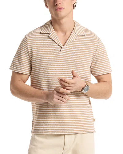 Michael Kors Jacquard Johnny Polo Shirt In Brown