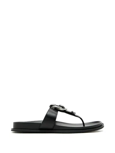 Michael Kors Jaden Flat Sandals In Black