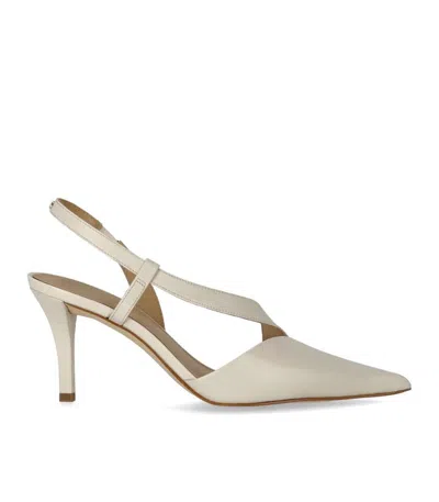 Michael Kors Jaida Cream Slingback Pumps In Neutral