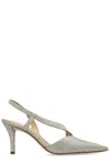 Michael Kors Calf Leather 'jaida' Slingback In Nude In Pale Gold