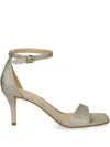 Michael Kors Glitter-embellished Sandals In Neutral