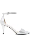 Michael Kors Silver Open-toe Sandals With Delicate Ankle Strap In Silver