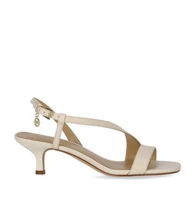 Michael Kors Jaida Kitten Light Cream Heeled Sandal In White