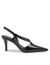 Michael Kors Black Slingback Shoes With Pointed Toe In Black