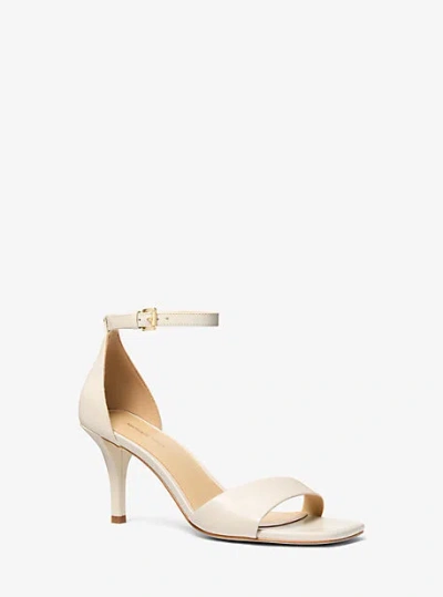 Michael Kors Jaida Leather Sandal In Natural