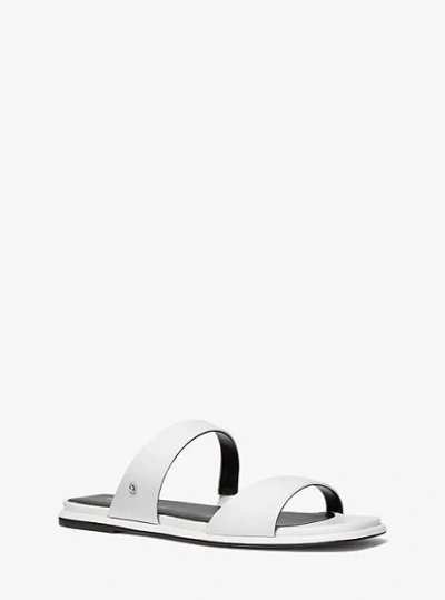 Michael Kors Jaida Leather Sandal In White