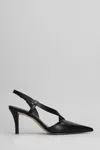 Michael Kors Black Slingback Shoes With Pointed Toe In Black