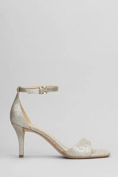 Michael Kors Jaida Sandals In Gold Glitter