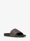 Michael Kors Jake Logo Slide Sandal In Brown