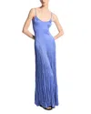 Michael Kors Jamison Crinkled Satin Midi Dress In Azure