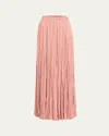 Michael Kors Collection Jamison Crushed Charmeuse Skirt In Pink