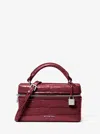 Michael Kors Jana Extra-small Crocodile Embossed Leather Crossbody Bag In Multi