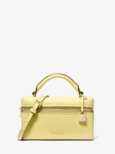 Michael Kors Jana Extra-small Leather Convertible Crossbody Bag In Yellow