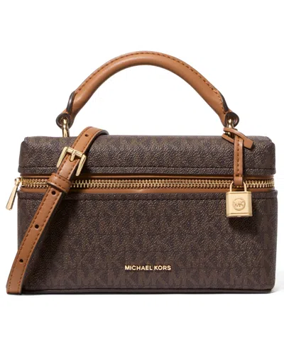 Michael Kors Jana Mini Top Handle Crossbody Bag In Brown