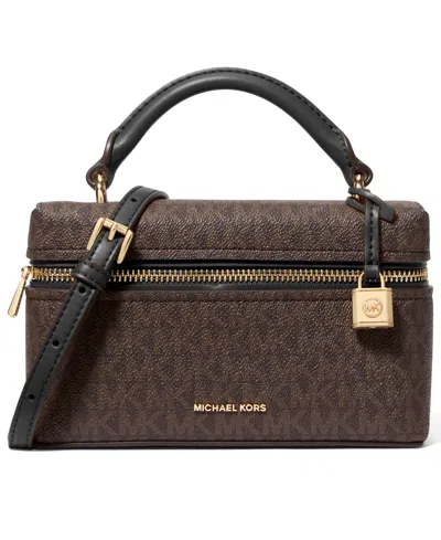 Michael Kors Jana Mini Top Handle Crossbody Bag In Brown