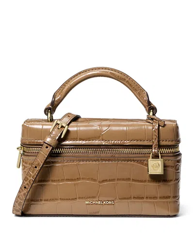 Michael Kors Jana Mini Top Handle Crossbody In Brown