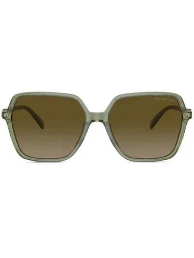 Michael Kors Jasper Square-frame Sunglasses In Green
