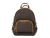 Michael Kors Jaycee Mini Xs Brown Signature Pvc Zip Pocket Shoulder Backpack Bag