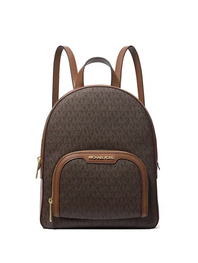 Michael Kors Jaycee Monogram Backpack In Brown