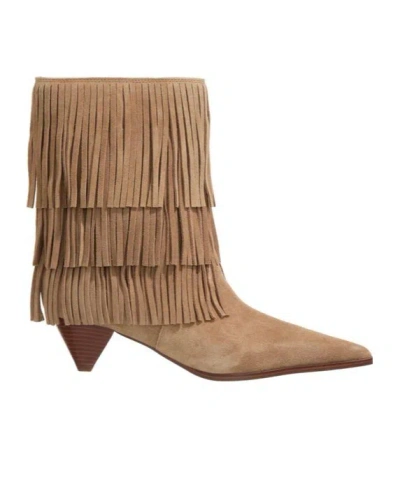MICHAEL KORS JAYLA SUEDE FRINGED ANKLE BOOT