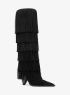 Michael Kors Jayla Suede Fringed Boot In Black