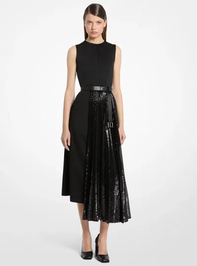 Michael Kors Jeanne Crocodile Embossed Leather Pump In Black
