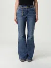 Michael Kors Flare Chain Belt Jeans In Blue