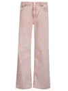 Michael Kors Relaxed Wide Leg Jeans In Multicolor