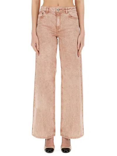 Michael Kors Jeans Wide Leg In Pink