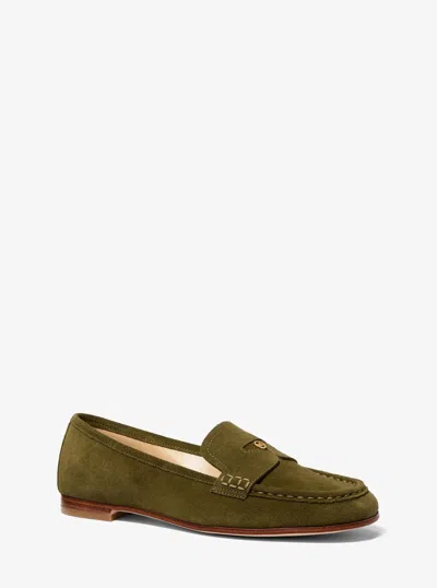 Michael Kors Jennings Suede Loafer In Green