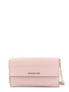 Michael Kors Jer Set Leather Shoulder Bag With Frontal Monogram